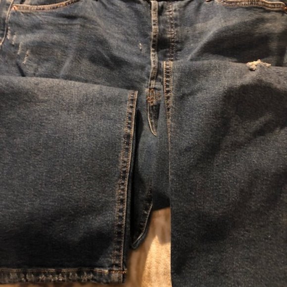 👖 Women's Super-High Rise Distressed Straight Jeans - Wild Fable- DARK Wash 18 - Picture 8 of 8